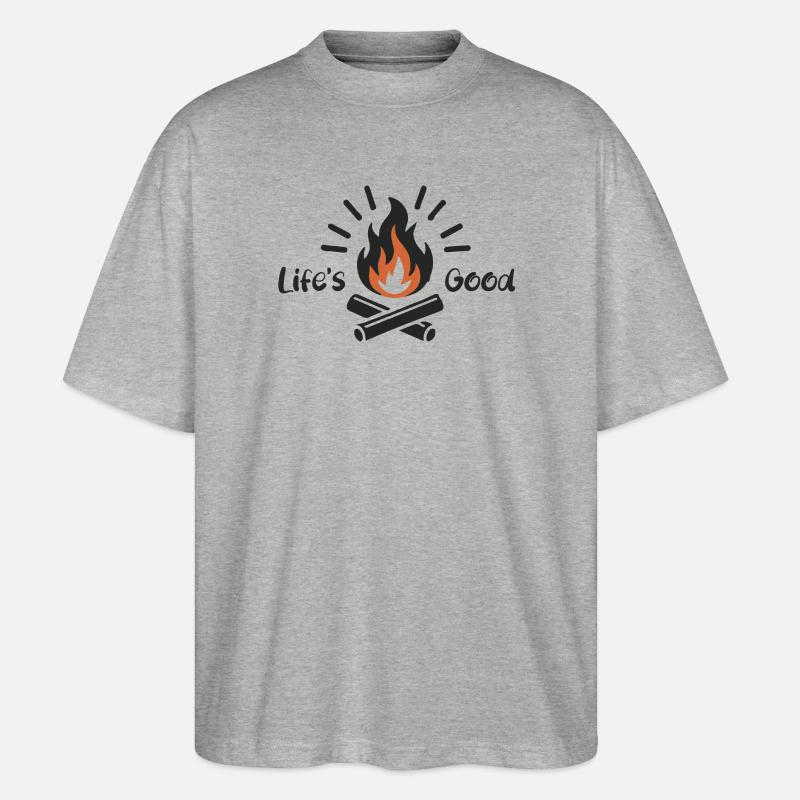 La vie est belle - T-shirt bio Blaster 2.0 coupe oversize Stanley/Stella Unisexe - gris chiné