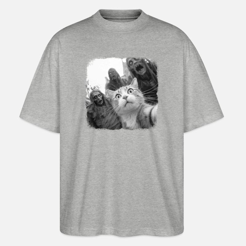 Zombiekalypse - Stanley/Stella Oversized Unisex Bio T-Shirt Blaster 2.0 - Grau meliert