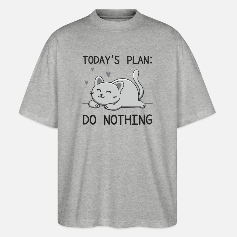 Der heutige Plan - Stanley/Stella Oversized Unisex Bio T-Shirt Blaster 2.0 - Grau meliert