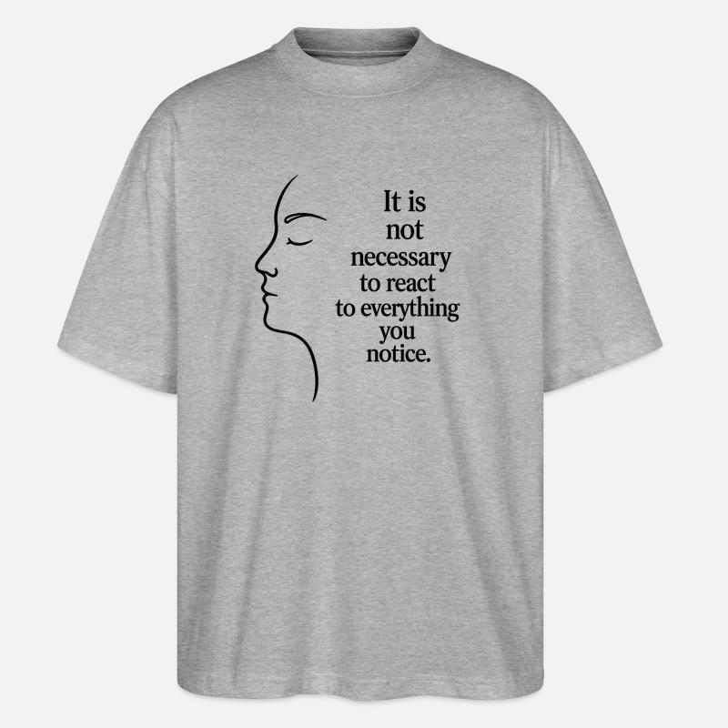 Observation sans réaction - T-shirt bio Blaster 2.0 coupe oversize Stanley/Stella Unisexe - gris chiné