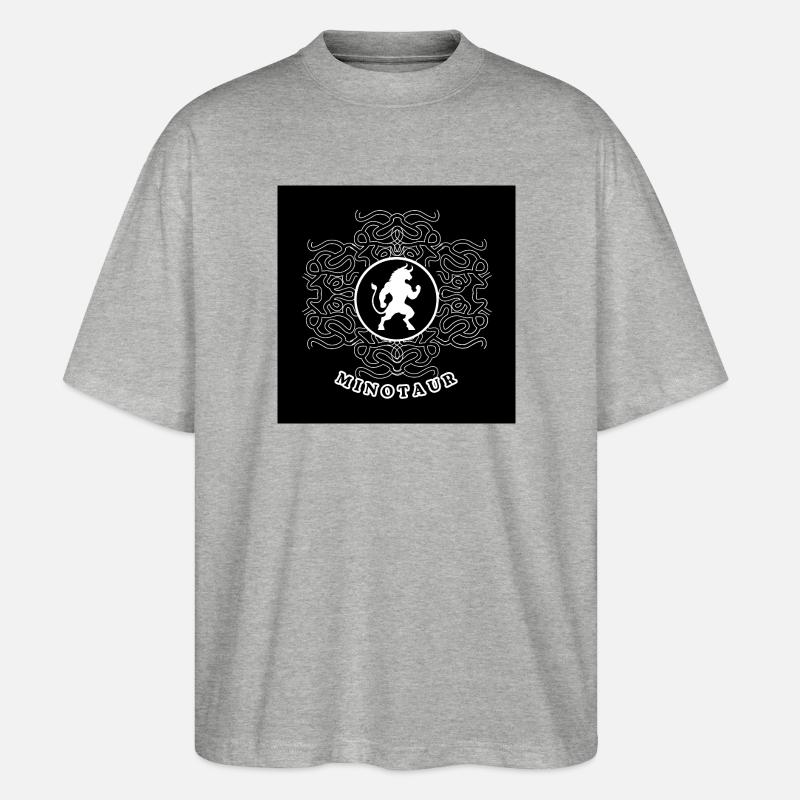 Minotaure White - T-shirt bio Blaster 2.0 coupe oversize Stanley/Stella Unisexe - gris chiné