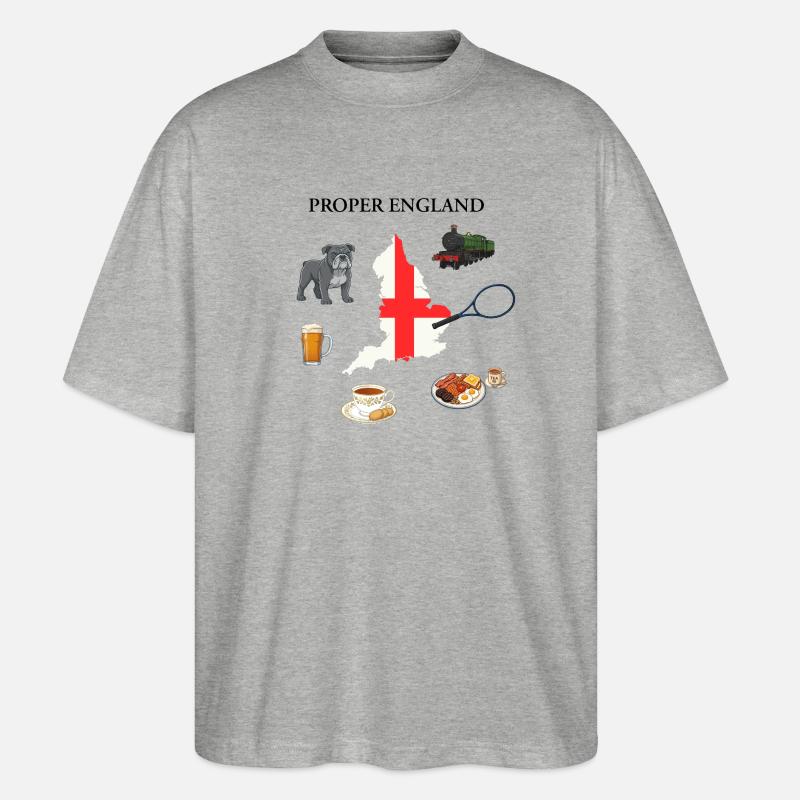 L’ANGLETERRE CORRECTE - T-shirt bio Blaster 2.0 coupe oversize Stanley/Stella Unisexe - gris chiné