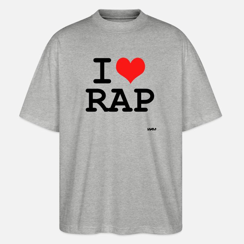 rap - Stanley/Stella Oversized Unisex Bio T-Shirt Blaster 2.0 - Grau meliert