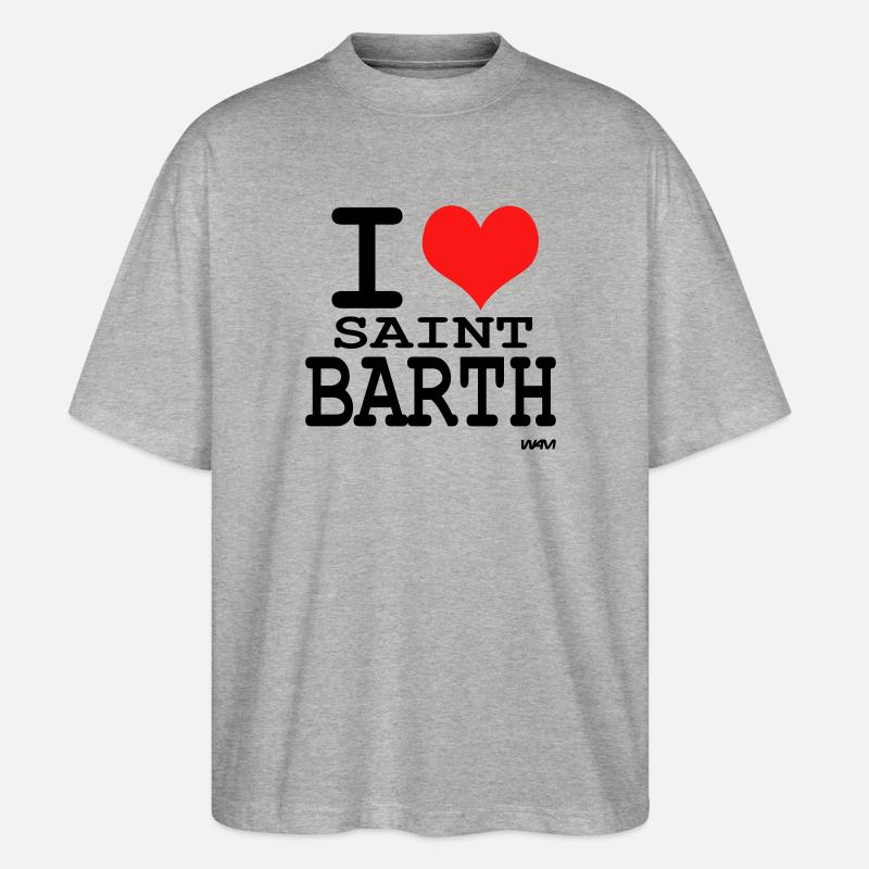 saintbarth - Stanley/Stella Oversized Unisex Bio T-Shirt Blaster 2.0 - Grau meliert