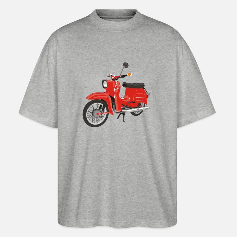 Simson Schwalbe - Stanley/Stella Oversized Unisex Bio T-Shirt Blaster 2.0 - Grau meliert