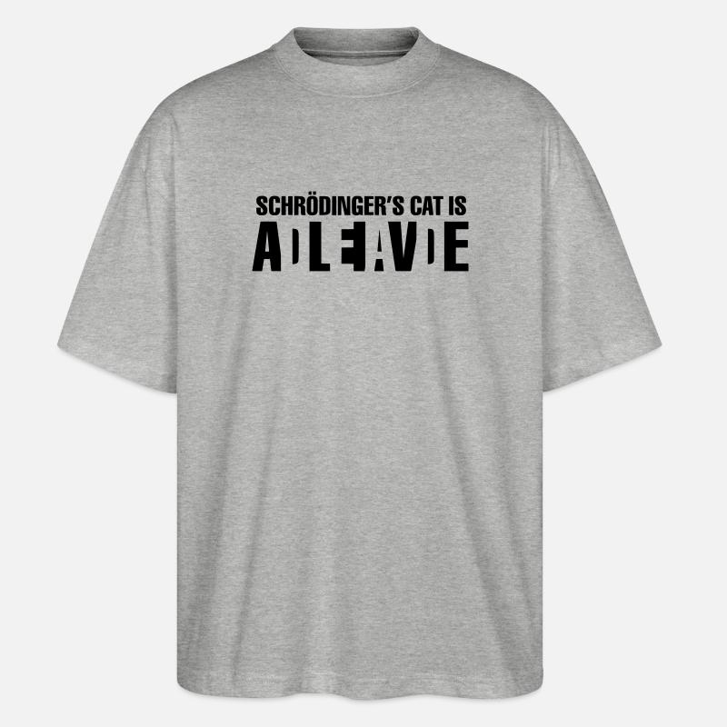 Schrödingers Katze - Stanley/Stella Oversized Unisex Bio T-Shirt Blaster 2.0 - Grau meliert