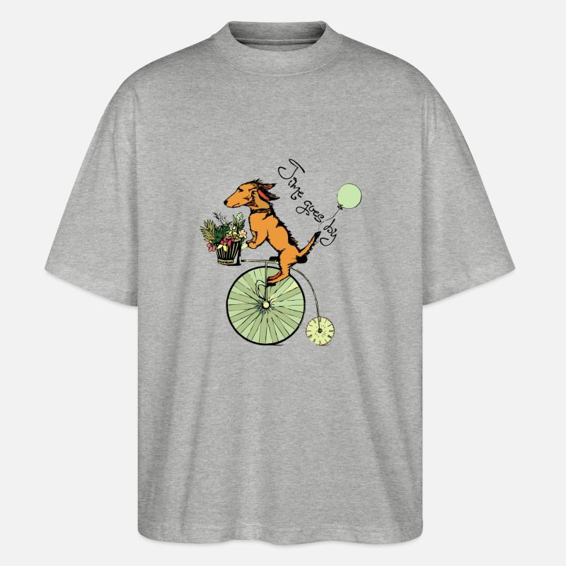 Time goes by - Stanley/Stella Oversized Unisex Bio T-Shirt Blaster 2.0 - Grau meliert