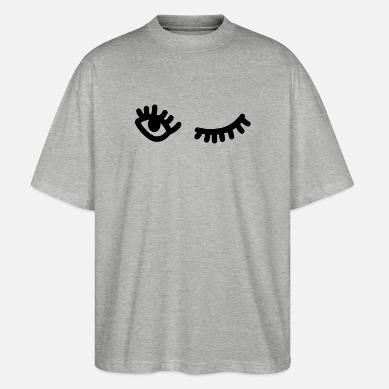 Zwinkern - Stanley/Stella Oversized Unisex Bio T-Shirt Blaster 2.0 - Grau meliert