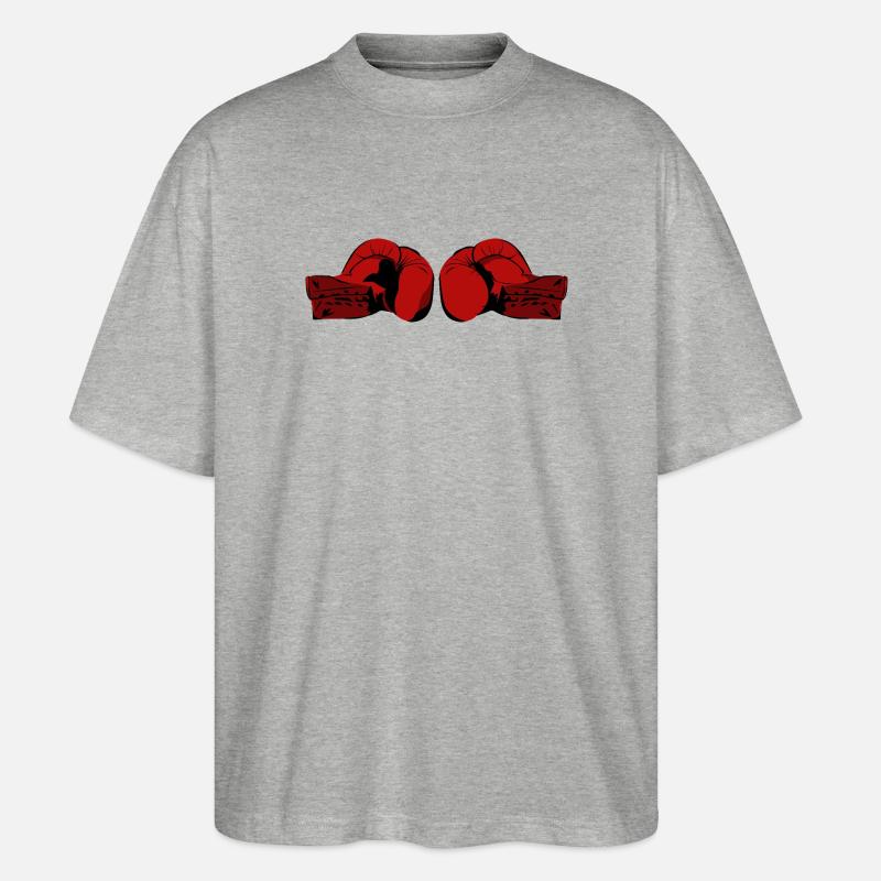 Boxhandschuhe - Stanley/Stella Oversized Unisex Bio T-Shirt Blaster 2.0 - Grau meliert