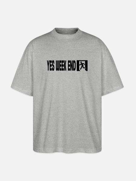 Yes Week End - Emergency - Stanley/Stella Oversized Unisex Organic T-shirt Blaster 2.0 - heather grey
