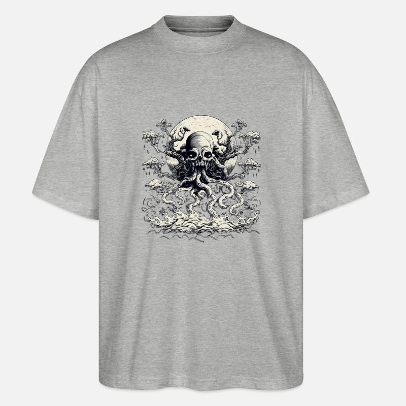 Oktopusbaum 2 - Stanley/Stella Oversized Unisex Bio T-Shirt Blaster 2.0 - Grau meliert