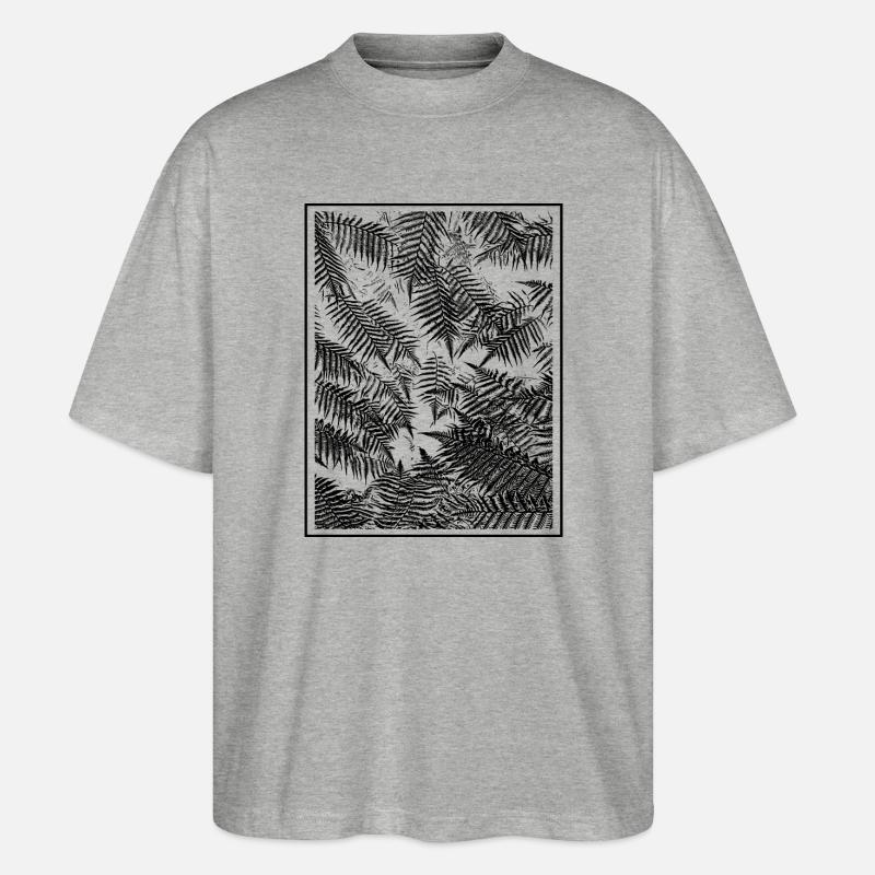 Gemüsefarn - Stanley/Stella Oversized Unisex Bio T-Shirt Blaster 2.0 - Grau meliert