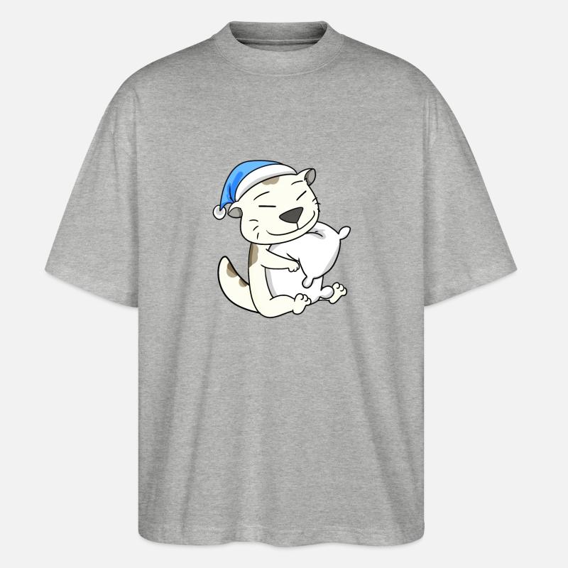 Cat cat breed Devon Rex - Stanley/Stella Oversized Unisex Organic T-shirt Blaster 2.0 - heather grey