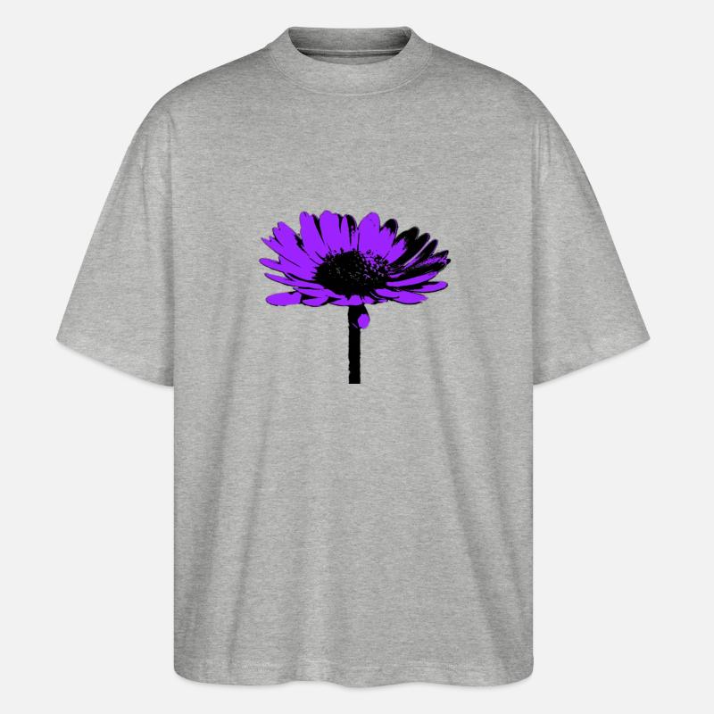 Blume - Stanley/Stella Oversized Unisex Bio T-Shirt Blaster 2.0 - Grau meliert