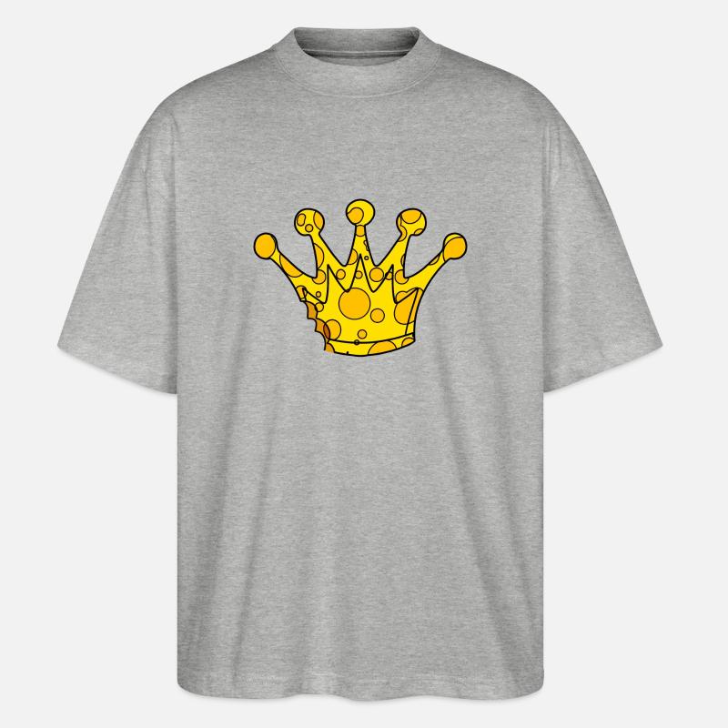 Fromage symbole de la couronne - T-shirt bio Blaster 2.0 coupe oversize Stanley/Stella Unisexe - gris chiné