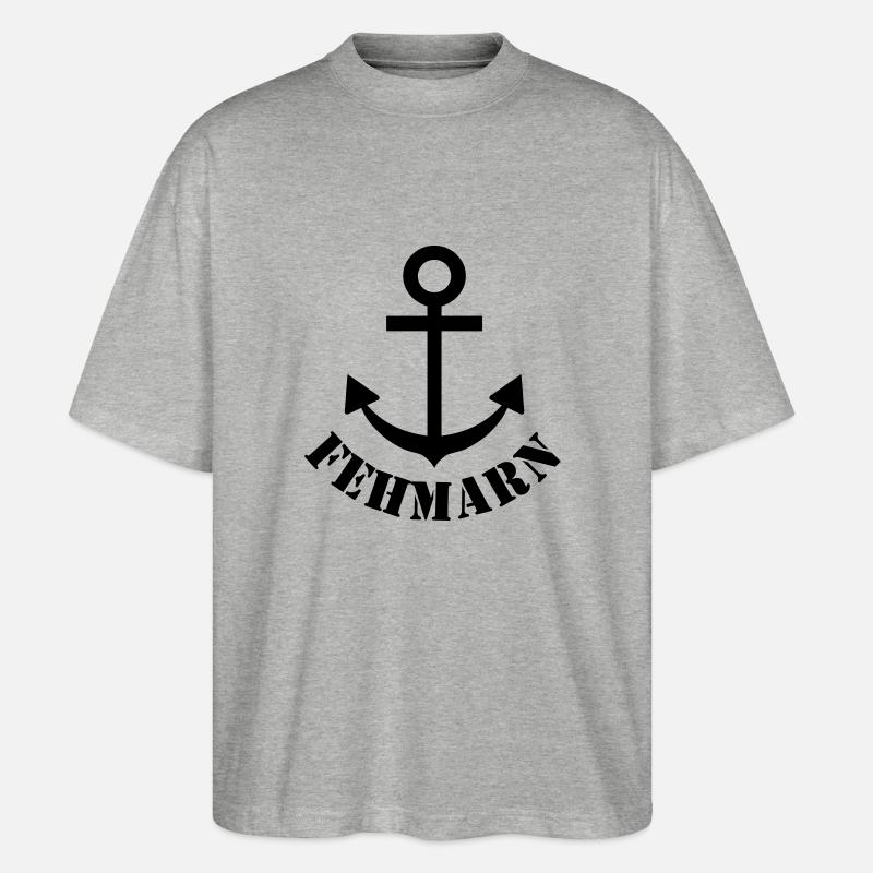 fehmarn - Stanley/Stella Oversized Unisex Bio T-Shirt Blaster 2.0 - Grau meliert