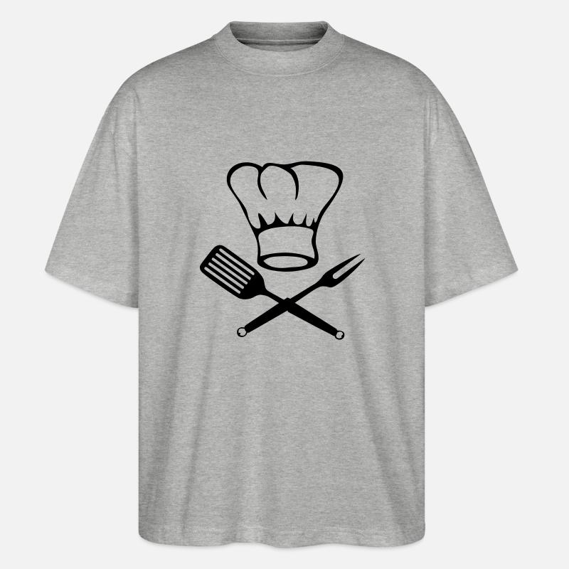 Kochen - Stanley/Stella Oversized Unisex Bio T-Shirt Blaster 2.0 - Grau meliert