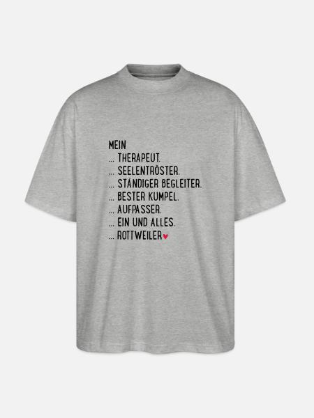 rottweiler - Stanley/Stella Oversized Unisex Bio T-Shirt Blaster 2.0 - Grau meliert