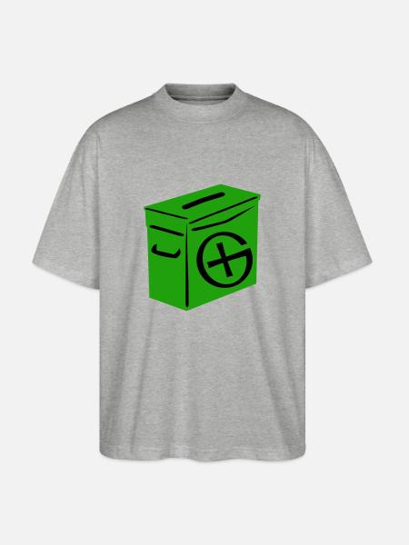 Geocaching: Ammo Can - Stanley/Stella Oversized Unisex Organic T-shirt Blaster 2.0 - heather grey