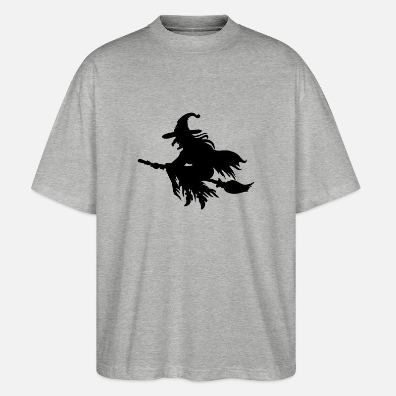 Hexe T-Shirt machs selber - Stanley/Stella Oversized Unisex Bio T-Shirt Blaster 2.0 - Grau meliert