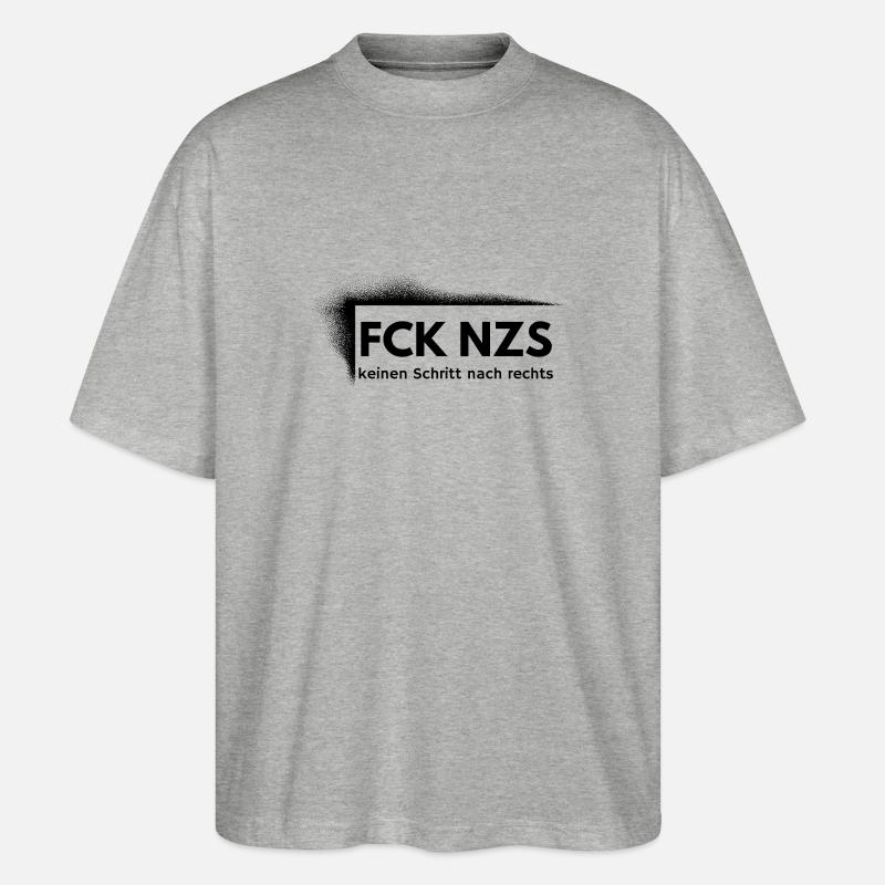 FCK NZS - Stanley/Stella Oversized Unisex Bio T-Shirt Blaster 2.0 - Grau meliert