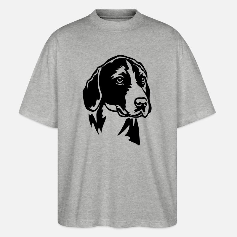 Hamiltonstövare Kopf - Stanley/Stella Oversized Unisex Bio T-Shirt Blaster 2.0 - Grau meliert