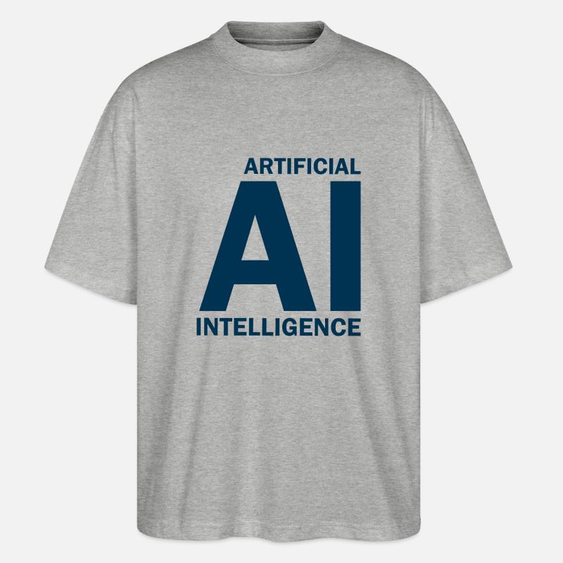 Artificial Intelligence - Artificial Intelligence - Stanley/Stella Oversized Unisex Organic T-shirt Blaster 2.0 - heather grey
