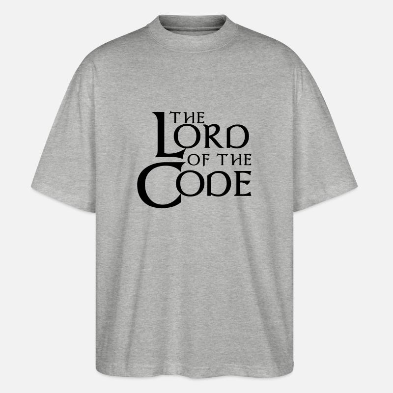 Der Herr des Codes - Stanley/Stella Oversized Unisex Bio T-Shirt Blaster 2.0 - Grau meliert