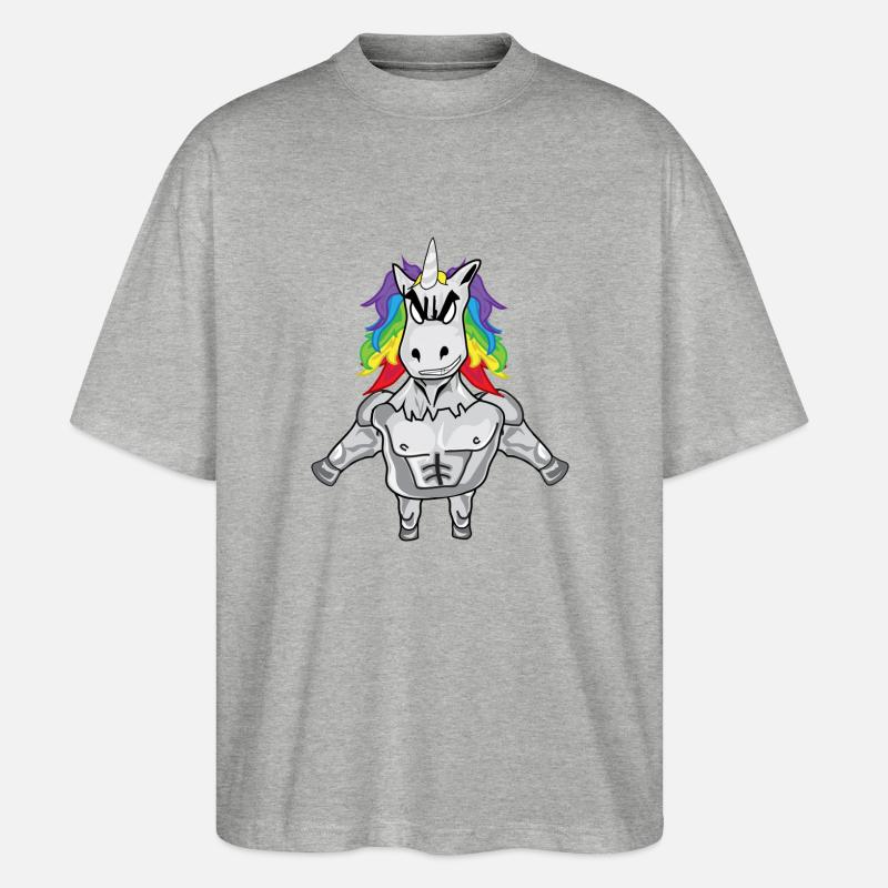 muscle Unicorn - T-shirt bio Blaster 2.0 coupe oversize Stanley/Stella Unisexe - gris chiné