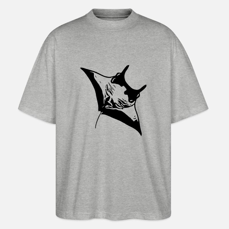 Manta - Stanley/Stella Oversized Unisex Bio T-Shirt Blaster 2.0 - Grau meliert