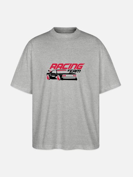 Racing Team Car - Stanley/Stella Oversized Unisex Organic T-shirt Blaster 2.0 - heather grey