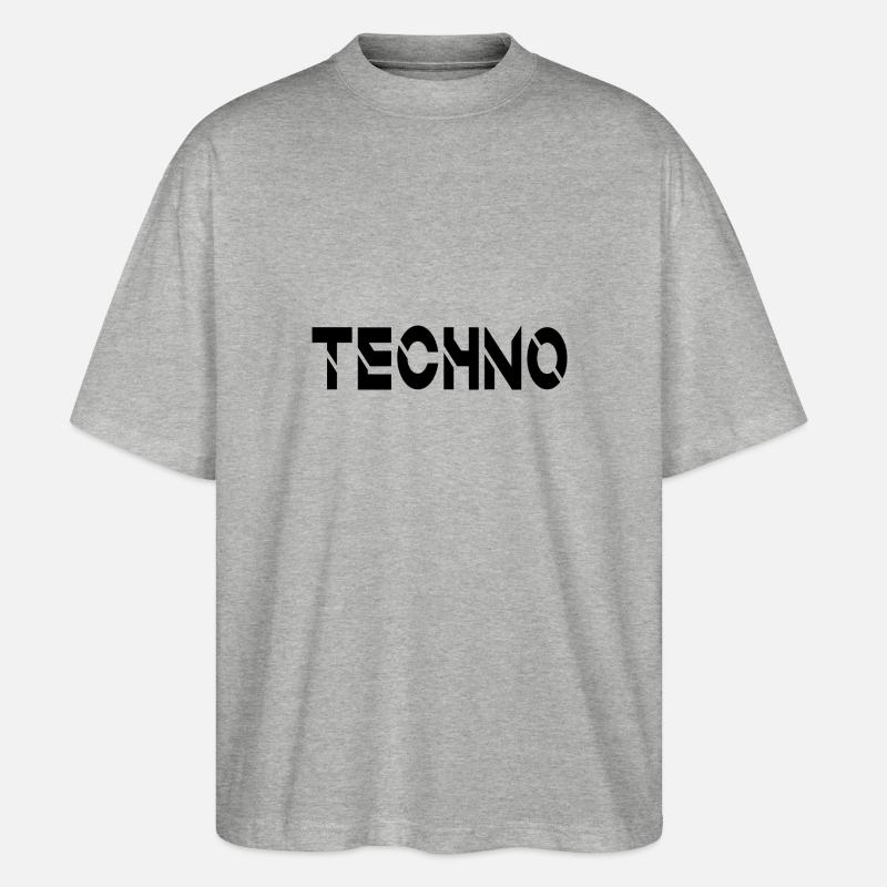 Techno - Stanley/Stella Oversized Unisex Bio T-Shirt Blaster 2.0 - Grau meliert