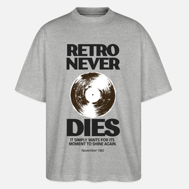 Retro never dies - 1982 - Stanley/Stella Oversized Unisex Bio T-Shirt Blaster 2.0 - Grau meliert