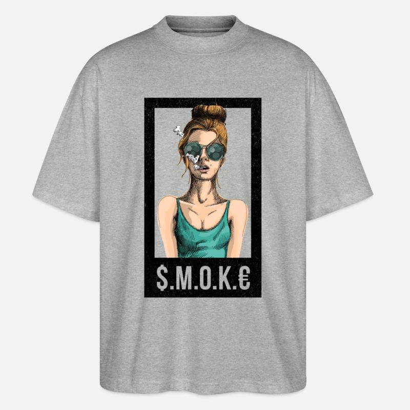 $.M.O.K.€ - Stanley/Stella Oversized Unisex Bio T-Shirt Blaster 2.0 - Grau meliert