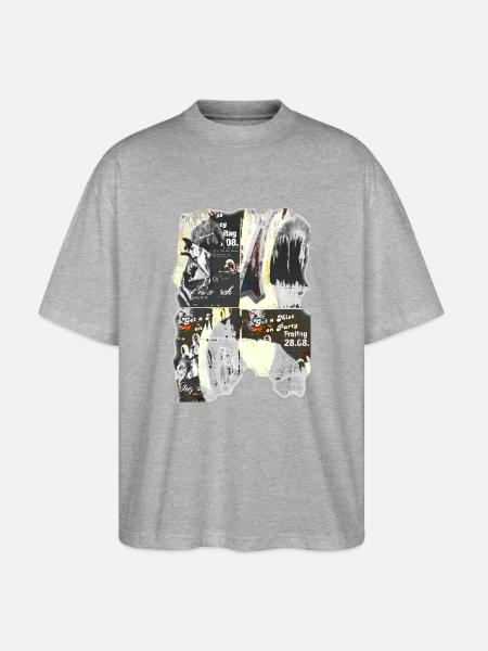 Graffiti - Stanley/Stella Oversized Unisex Bio T-Shirt Blaster 2.0 - Grau meliert