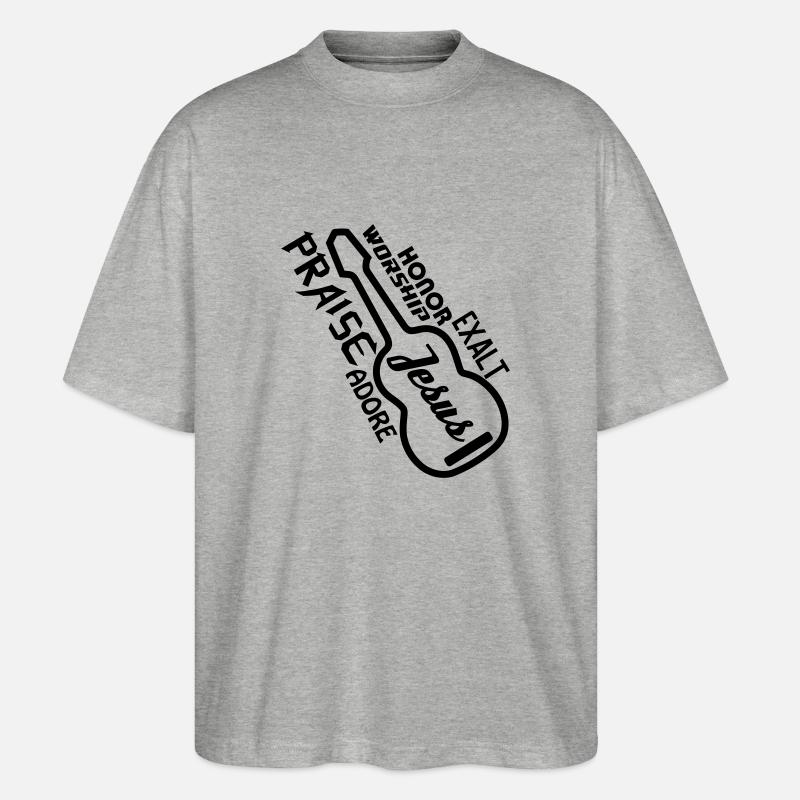 Lob - Ruhm - Stanley/Stella Oversized Unisex Bio T-Shirt Blaster 2.0 - Grau meliert