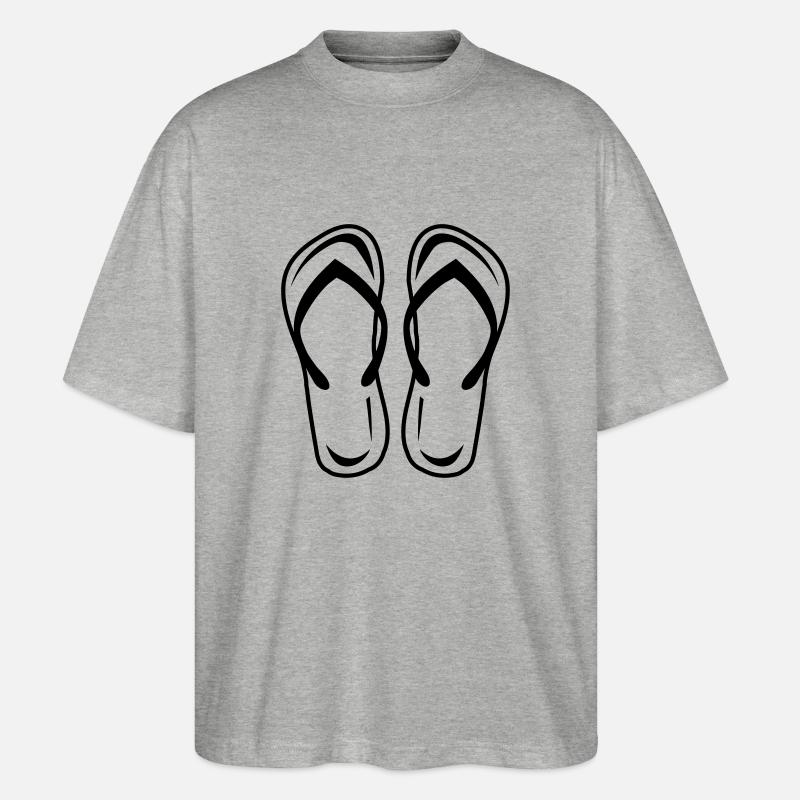 flipflops sandalen - Stanley/Stella Oversized Unisex Bio T-Shirt Blaster 2.0 - Grau meliert