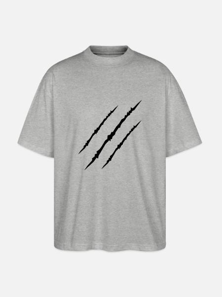 scars_001 - Stanley/Stella Oversized Unisex Bio T-Shirt Blaster 2.0 - Grau meliert