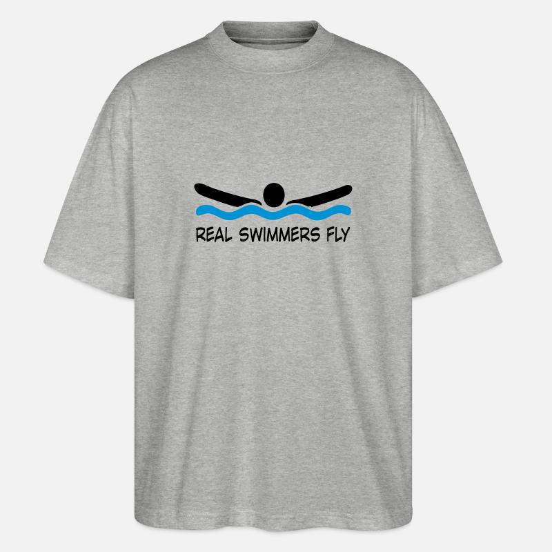 swimming - Stanley/Stella Oversized Unisex Bio T-Shirt Blaster 2.0 - Grau meliert