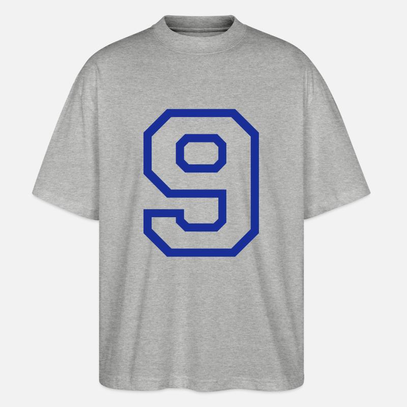DIE NUMMER 9 - NEUN - Stanley/Stella Oversized Unisex Bio T-Shirt Blaster 2.0 - Grau meliert