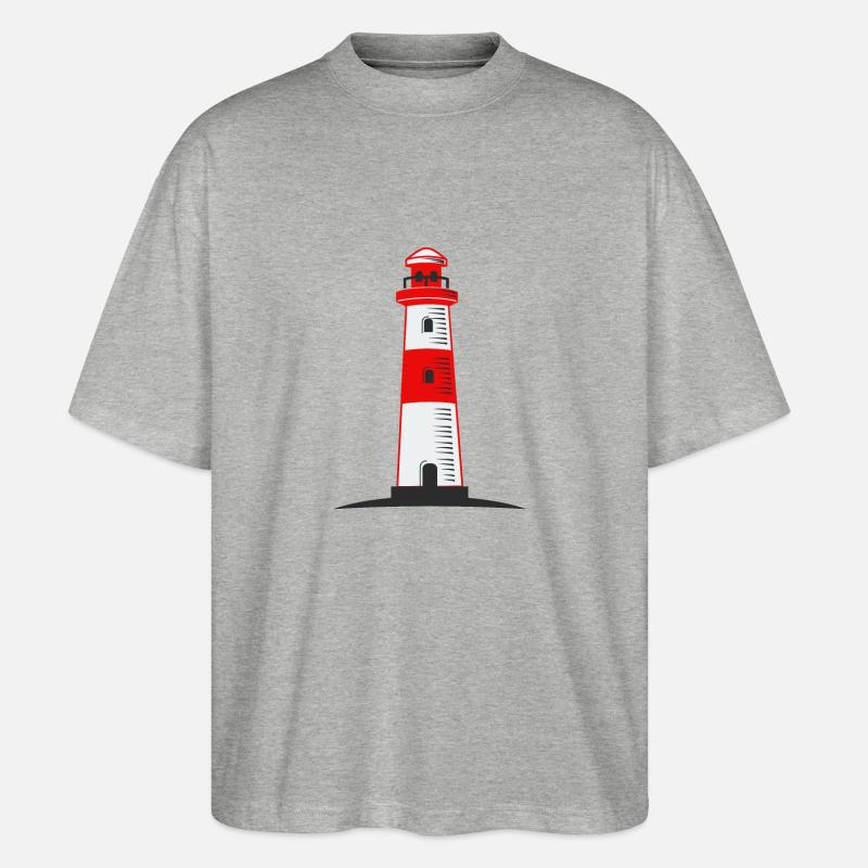Leuchtturm - Stanley/Stella Oversized Unisex Bio T-Shirt Blaster 2.0 - Grau meliert