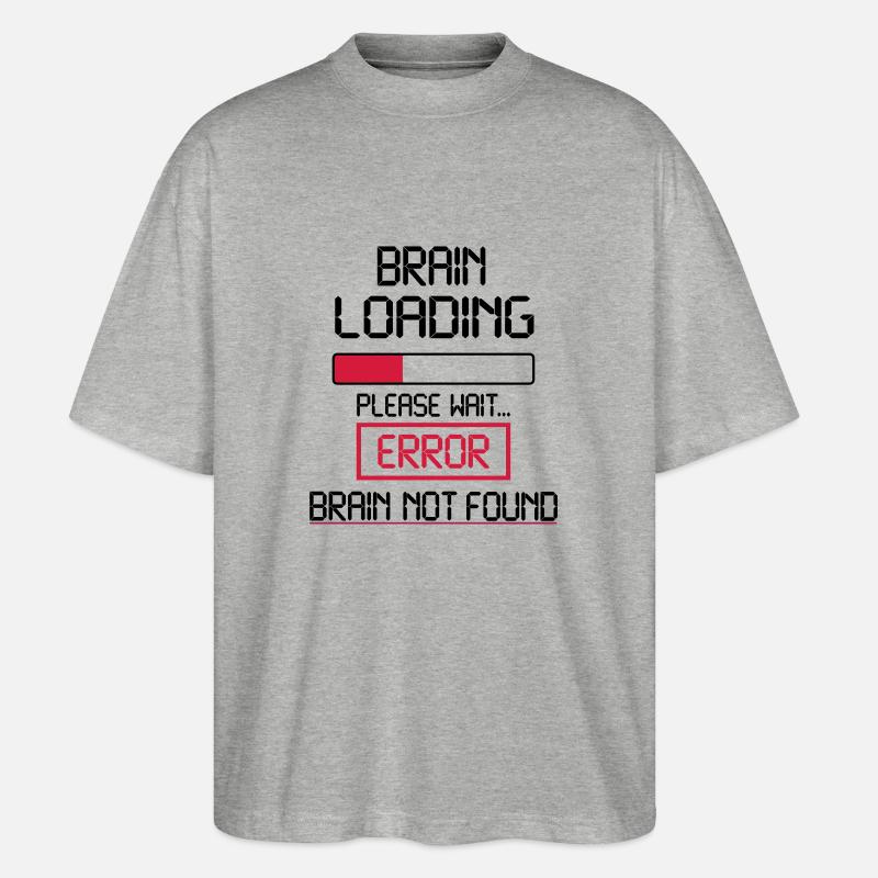 brain loading error - Stanley/Stella Oversized Unisex Bio T-Shirt Blaster 2.0 - Grau meliert