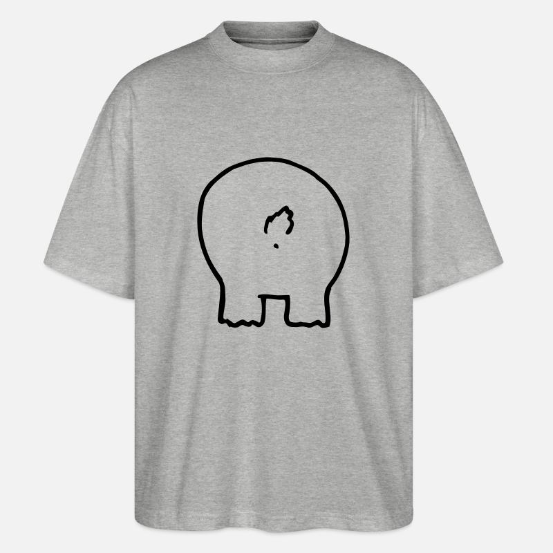 Bear printed 2 sides - T-shirt bio Blaster 2.0 coupe oversize Stanley/Stella Unisexe - gris chiné