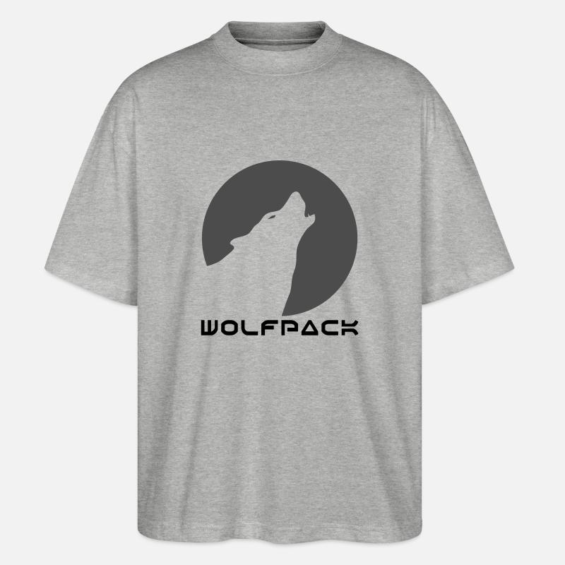 wolfpack_1 - Stanley/Stella Oversized Unisex Organic T-shirt Blaster 2.0 - heather grey