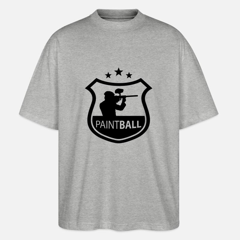 paintball - T-shirt bio Blaster 2.0 coupe oversize Stanley/Stella Unisexe - gris chiné