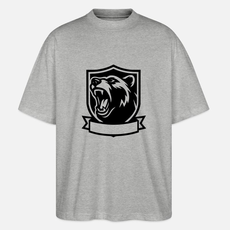 Unser Bär - Stanley/Stella Oversized Unisex Bio T-Shirt Blaster 2.0 - Grau meliert