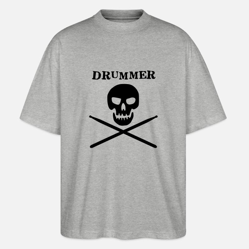drummer - Stanley/Stella Oversized Unisex Bio T-Shirt Blaster 2.0 - Grau meliert