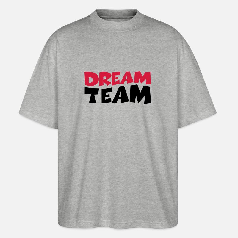 Dream Team - Stanley/Stella Oversized Unisex Bio T-Shirt Blaster 2.0 - Grau meliert