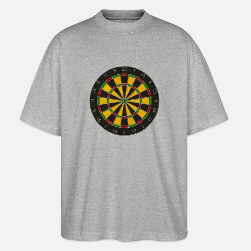 Jeu de fléchettes / cible - T-shirt bio Blaster 2.0 coupe oversize Stanley/Stella Unisexe - gris chiné