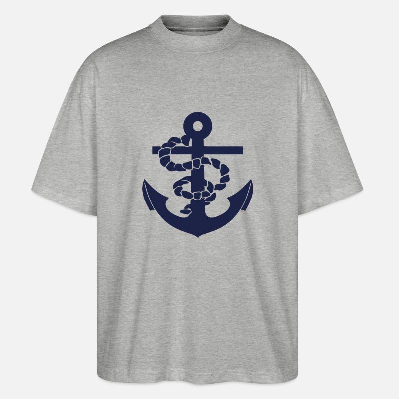 Anchor - Stanley/Stella Oversized Unisex Bio T-Shirt Blaster 2.0 - Grau meliert
